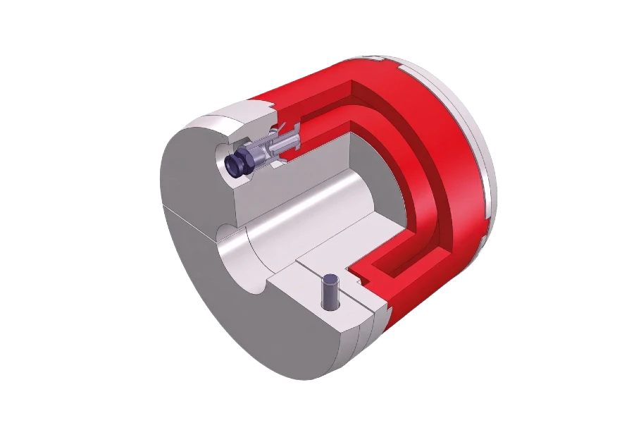 Cross-section diagram of a pneumatic winding adapter